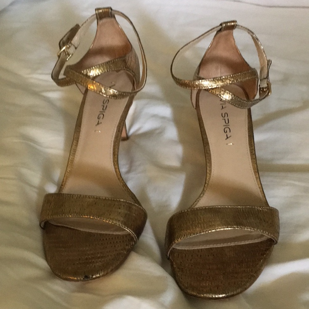Via Spiga gold sandals